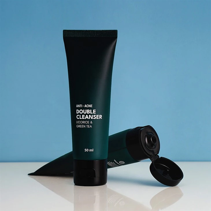 50ml Customized Printing Matte Empty PE Plastic Cosmetic Packaging Tube Skincare Container Facial Cleanser Tube