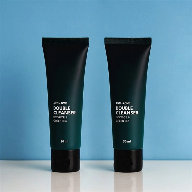 50ml Customized Printing Matte Empty PE Plastic Cosmetic Packaging Tube Skincare Container Facial Cleanser Tube